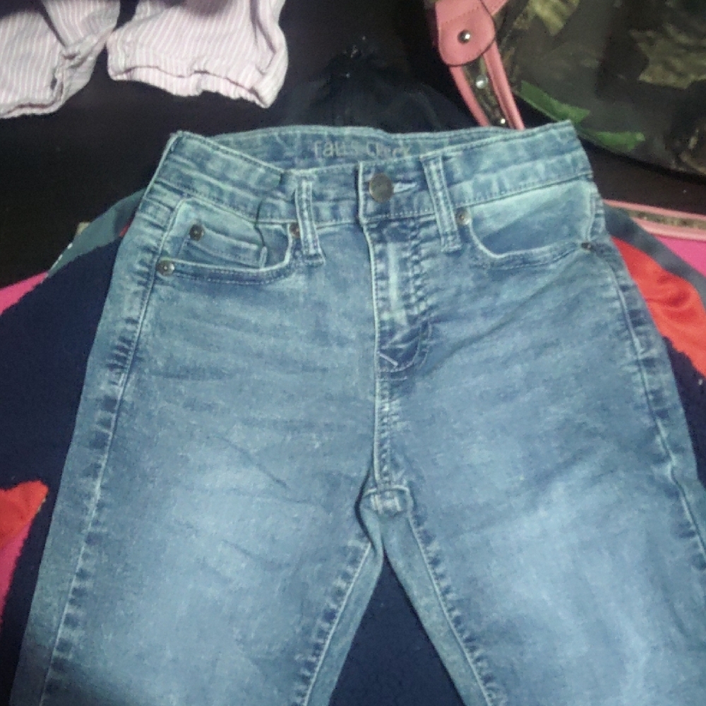 Falls Creek Light Blue Denim Jeans Straight Leg